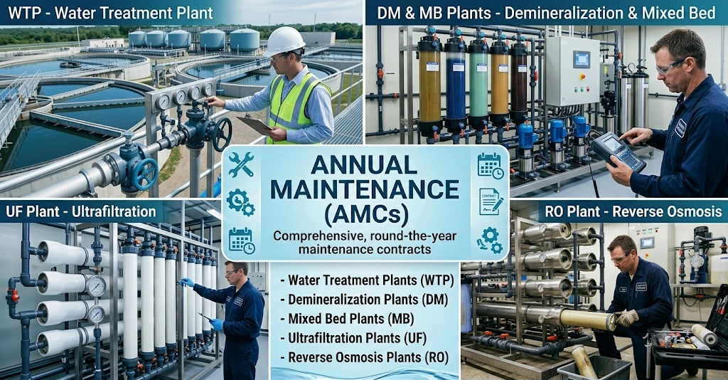 Annual Maintenance Contracts (AMC) for Industrial Water and Wastewater Treatment Plants