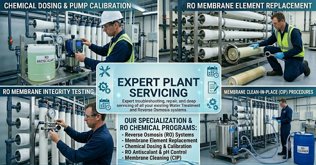 Expert troubleshooting and servicing for Reverse Osmosis, Water and Wastewater Plants