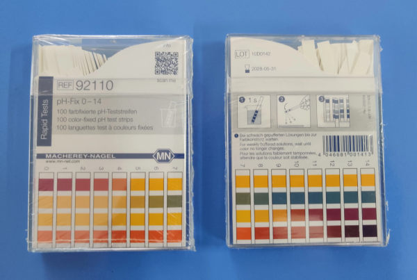 Industrial pH testing paper strips