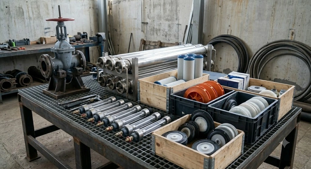 Industrial water filtration system hardware