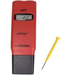 Digital pH meter for water quality analysis